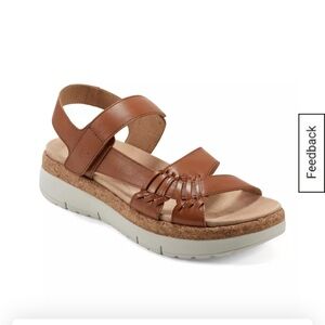 Ilena Platform Easy Spirit size 8. (2 pairs) sandals.  Black and Tan.